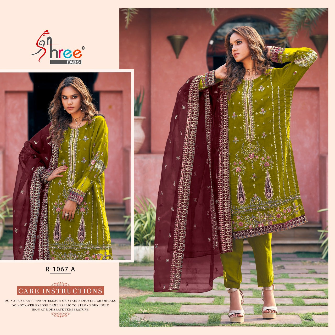 shree Fabs Dno R 1067 Organza With Heavy Embroidery Work Stylish Designer Pakistani Kurti