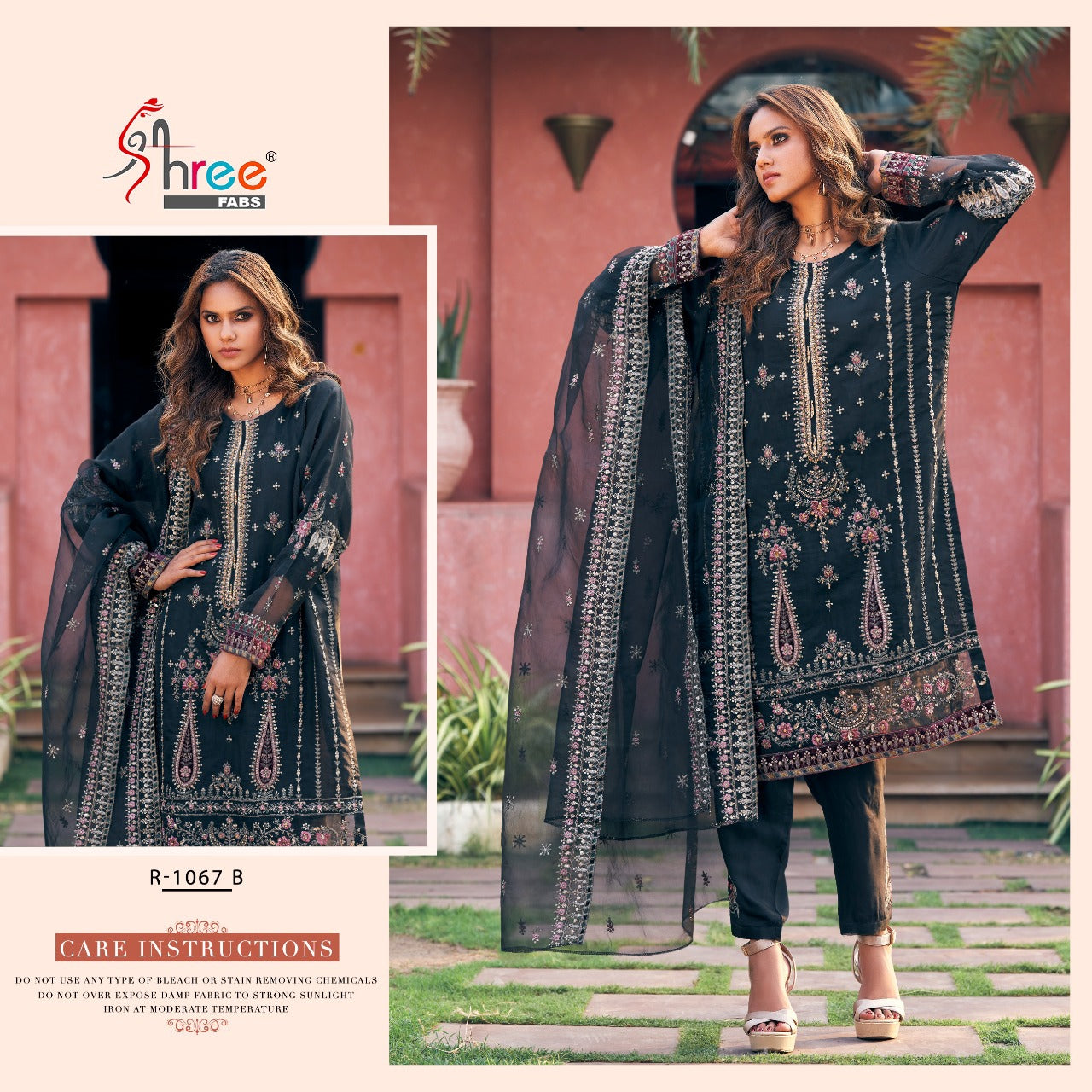 shree Fabs Dno R 1067 Organza With Heavy Embroidery Work Stylish Designer Pakistani Kurti