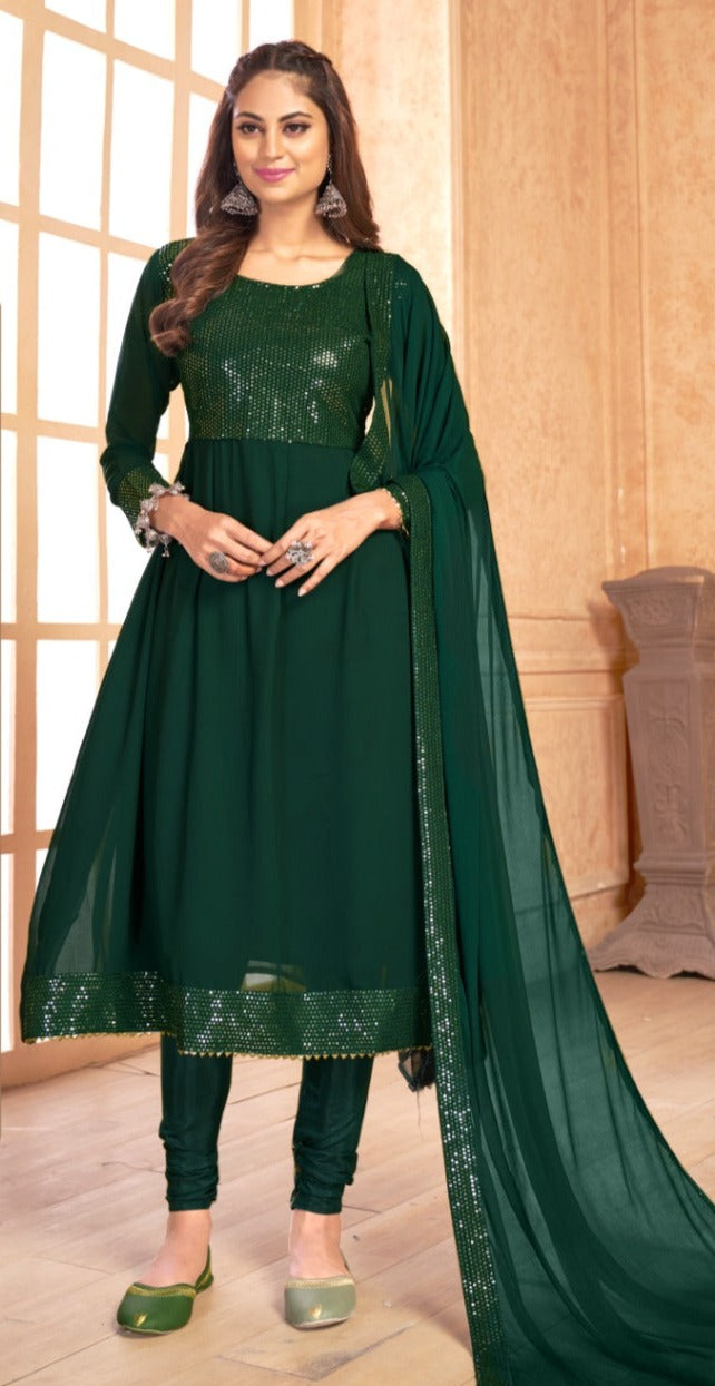 Ramsha R 490 Nx Georgette Heavy Embroidered Party Wear Salwar Suits