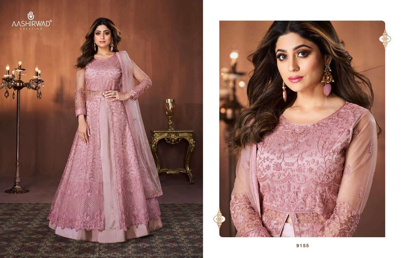 Aashirwad Creation Raabta Butterfly Net Designer Ready Made Wedding Wear Salwar Suits