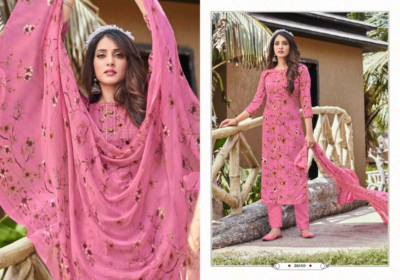 Radha Fab Rose Cotton Festice Wear Salwar Suits With Foil Print