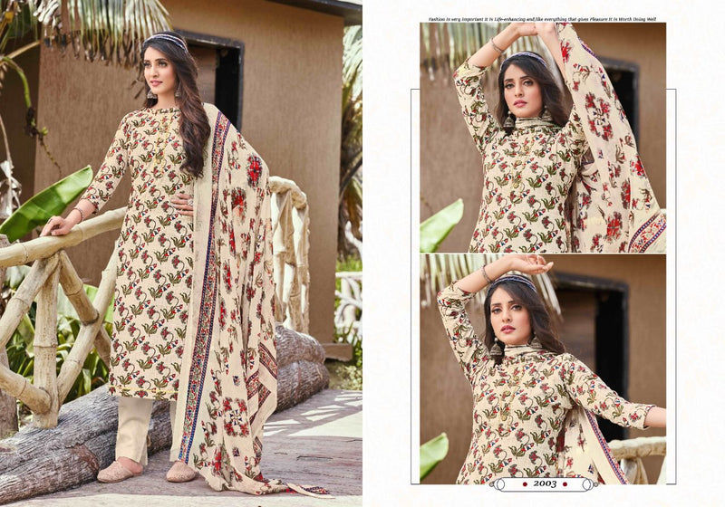 Radha Fab Rose Cotton Festice Wear Salwar Suits With Foil Print