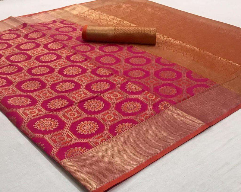 Raj Tex Kimisha Silk 141001-141006 Series Patola Sil  Saree