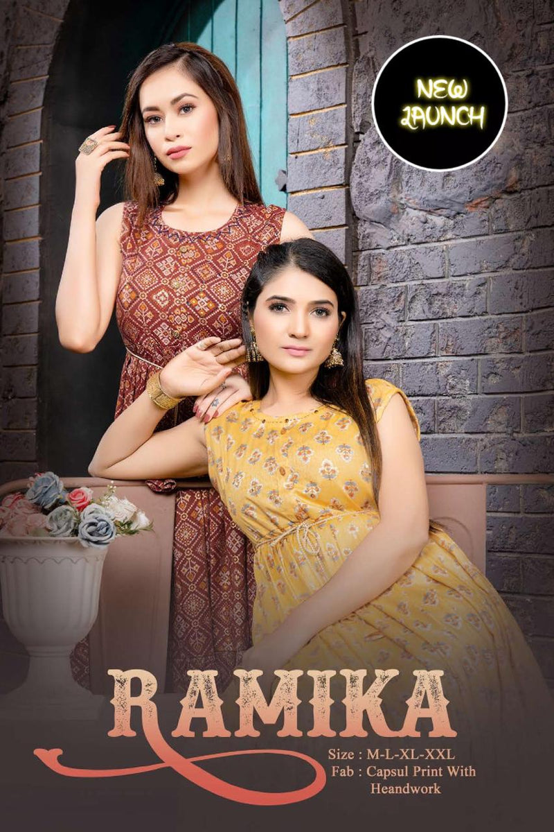 Riyaa Ramika Vol 1 Rayon Stylish Designer Fancy Casual Look Kurti