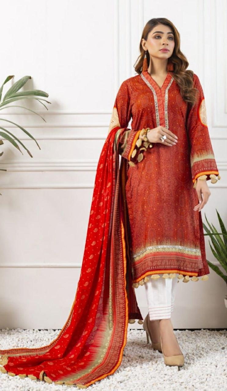 Z S Textile Rangreez Printed Lawn Cotton Vol 3 Pakistani Style Party Wear Salwar Kameez