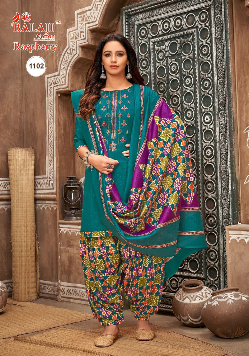 Balaji Raspberry Vol 11 Pure Cotton With Heavy Beautiful Work Stylish Designer Casual Look Salwar Suit