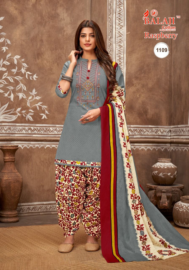 Balaji Raspberry Vol 11 Pure Cotton With Heavy Beautiful Work Stylish Designer Casual Look Salwar Suit