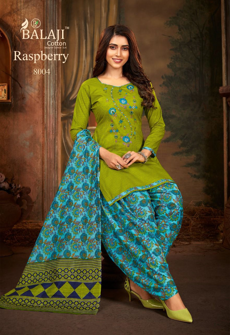 Balaji Cotton Raspberry Festive Wear Salwar Suits With Cotton Print