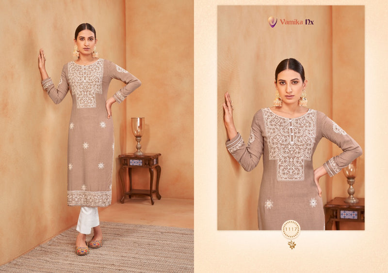 Vamika Nx Rooh Vol 3 Rayon Viscose Stylish Party Wear Kurtis With Bottom