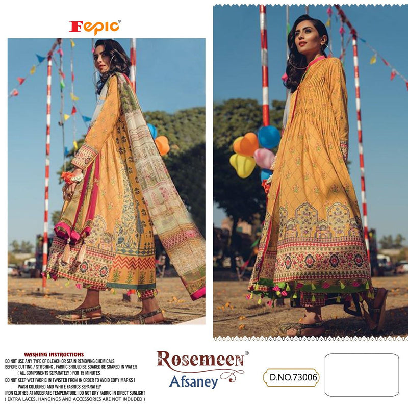 Fepic Rosemeen Afsaney Cambric Cotton Printed Pakistani Style Festive Wear Salwar Suits