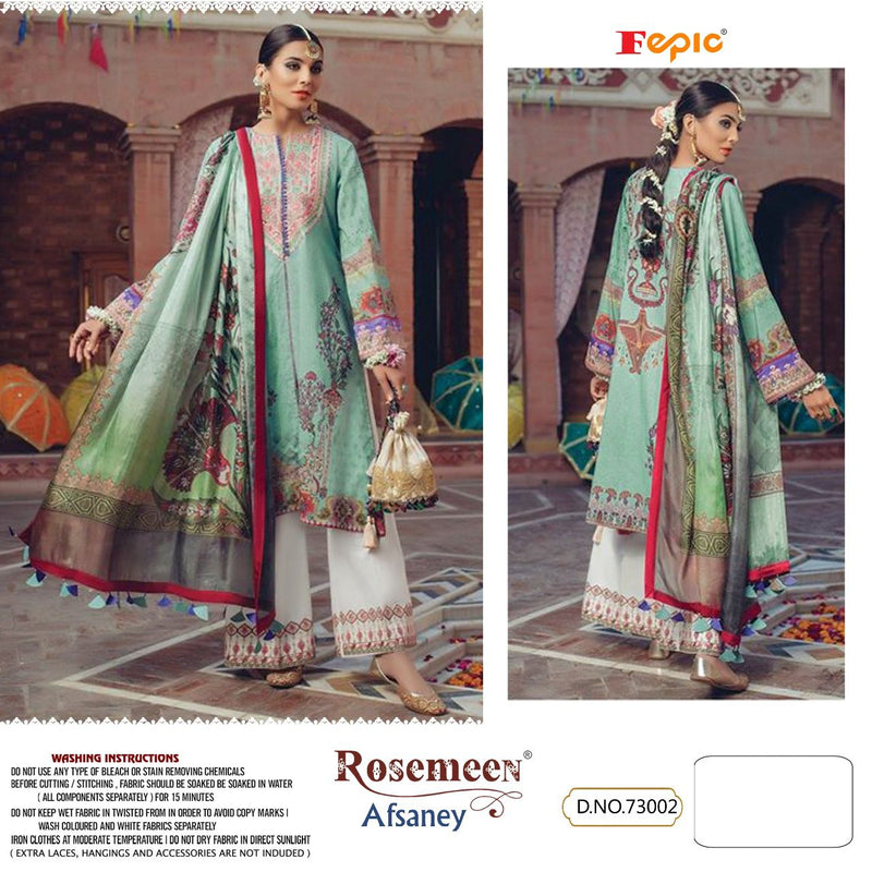 Fepic Rosemeen Afsaney Cambric Cotton Printed Pakistani Style Festive Wear Salwar Suits