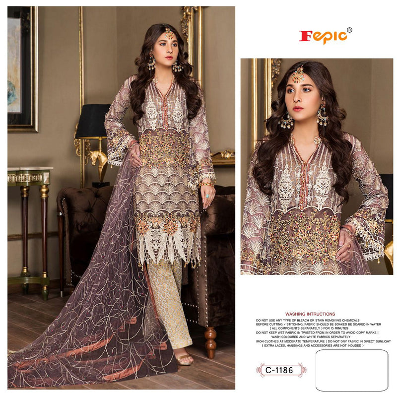 Fepic Rosemeen C 1186 Butterfly Net Designer Pakistani Style Wedding Wear Embroidered Salwar Suits