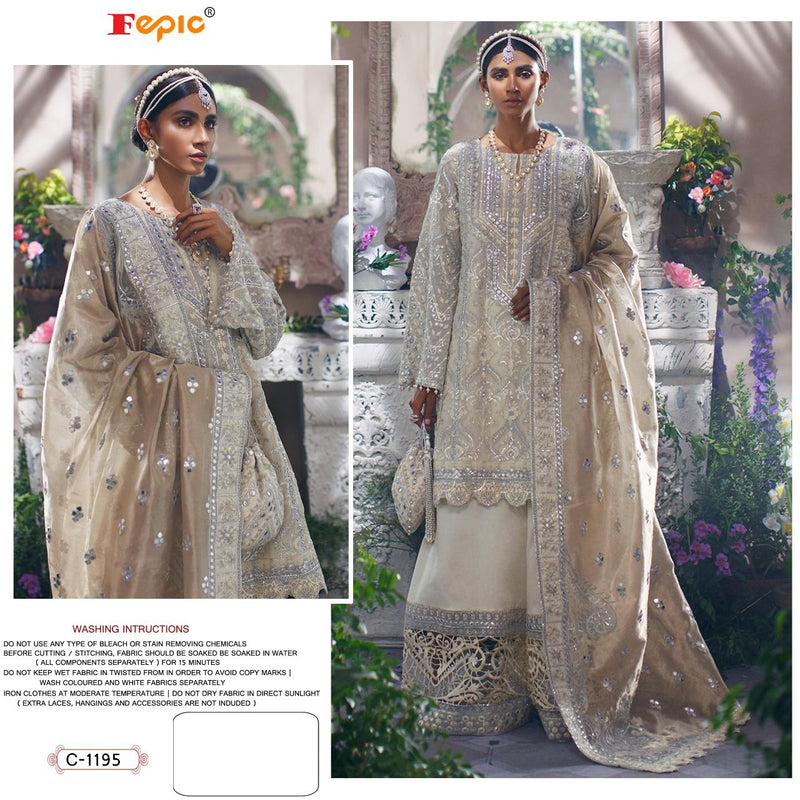 Fepic Rosemeen C 1195 Georgette Embroidered Pakistani Style Wedding Wear Salwar Suits