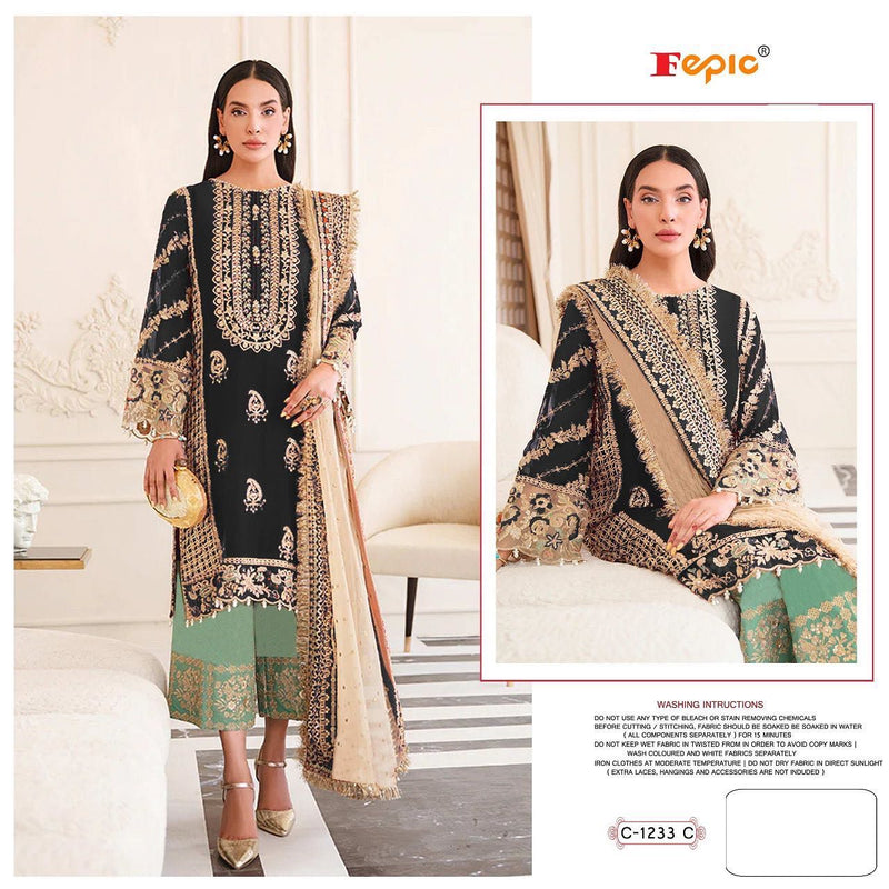 Fepic Rosemeen C 1233 C Georgette With Heavy Embroidery Work Stylish Designer Beautiful Wedding Look Fancy Salwar Kameez