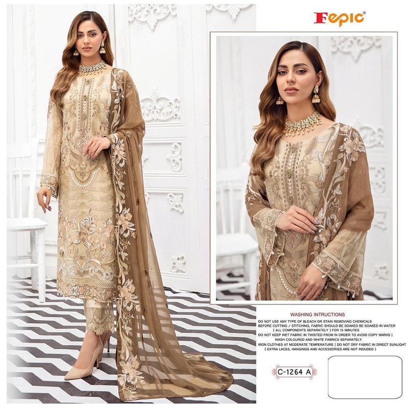 Fepic Rosemeen C 1264 A Georgette With Heavy Embroidery Work Stylish Designer Pakistani Salwar Kameez