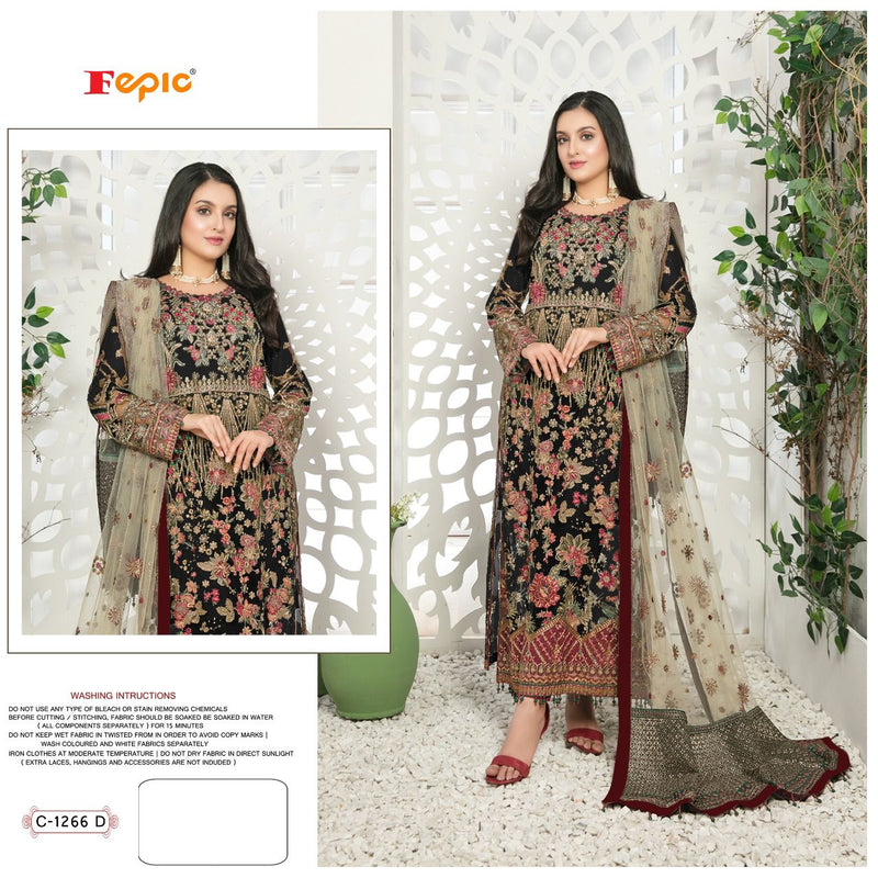 Fepic Rosemeen C 1266 D Georgette With Heavy Embroidery Work Stylish Designer Pakistani Salwar Kameez