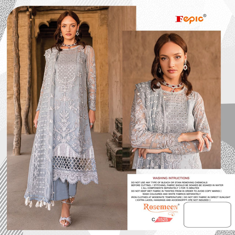 Fepic Rosemeen C 1525 Organza With Heavy Embroidery Work Stylish Designer Party Wear Salwar Kameez