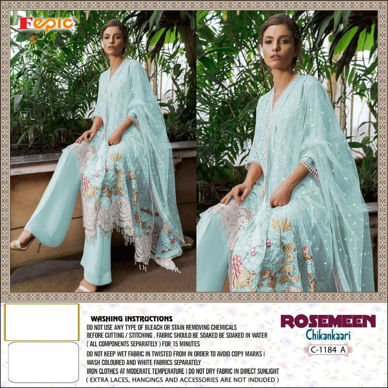 Fepic Rosemeen Chikankari Georgette Designer Party Wear Salwar Suits With Ellegant Look