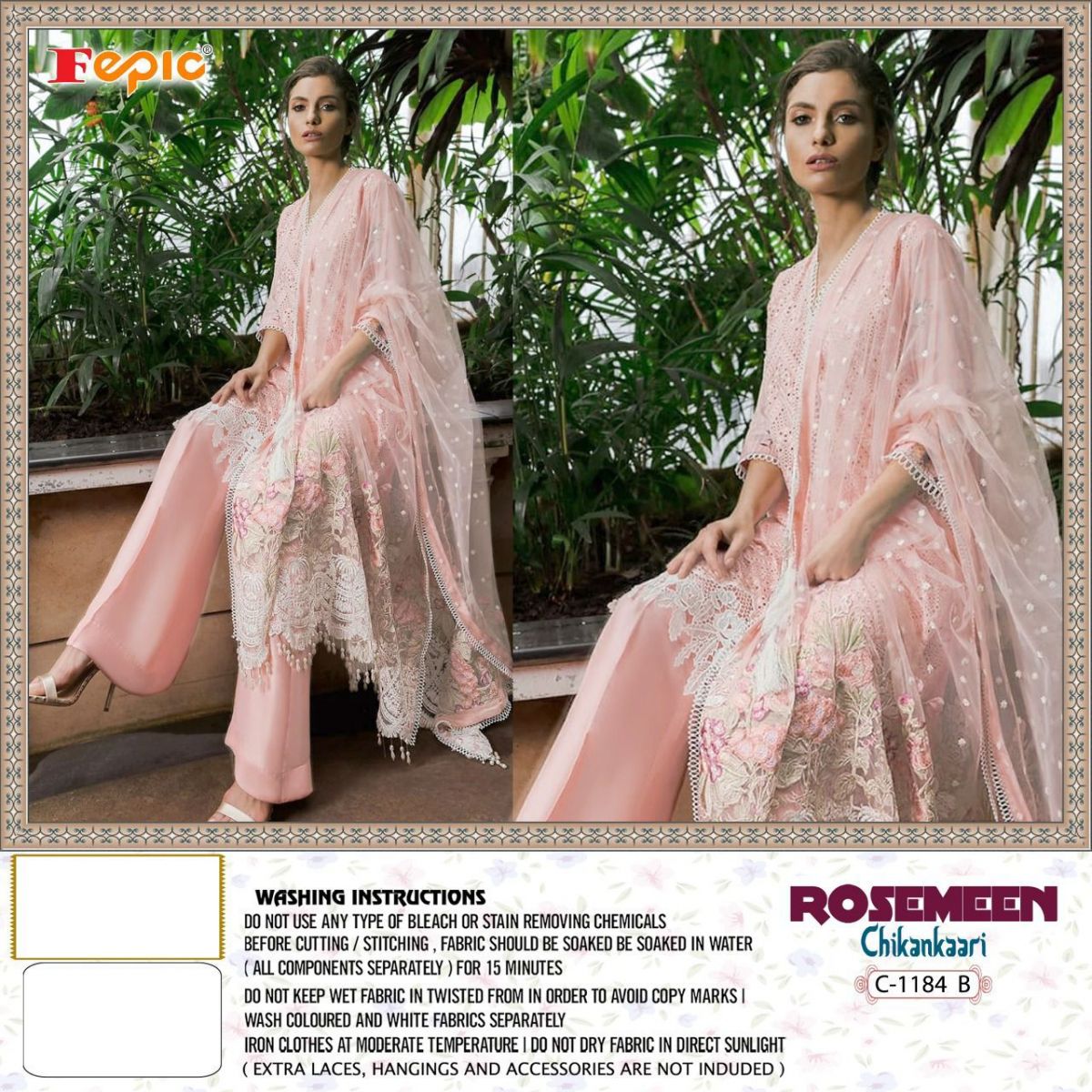 Fepic Rosemeen Chikankari Georgette Designer Party Wear Salwar Suits With Ellegant Look