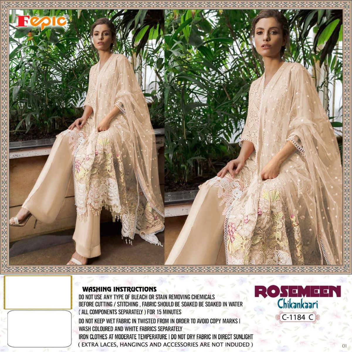 Fepic Rosemeen Chikankari Georgette Designer Party Wear Salwar Suits With Ellegant Look