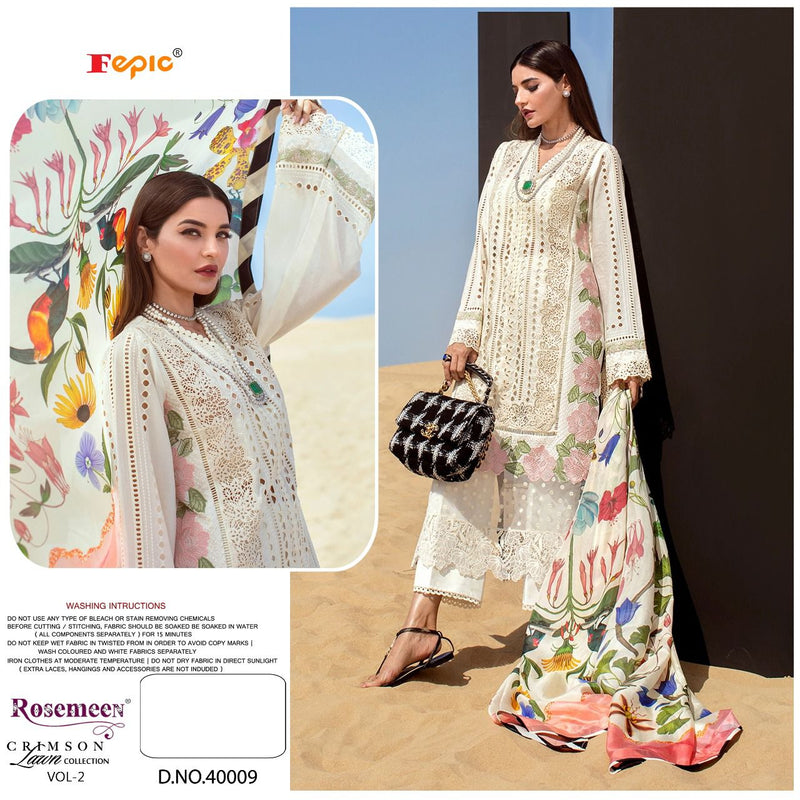 Fepic Rosemeen Crimson Lawn Collection Vol 2 Cotton Designer Pakistani Style Festive Wear Salwar Suits