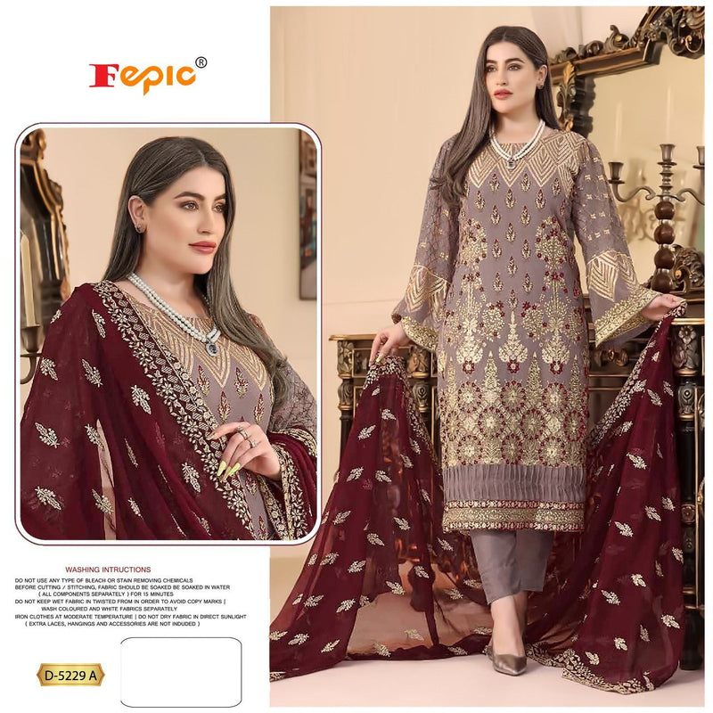 Fepic Rosemeen Dno 5225 A Georgette With Heavy Beautiful Embroidery Work Stylish Designer Pakistani Salwar Kameez