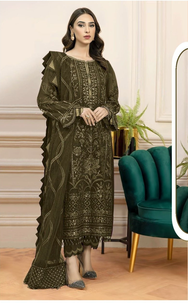 Fepic Rosemeen D 5233 B Georgette With Heavy Embroidery Work Stylish Designer Pakistani Salwar Kameez