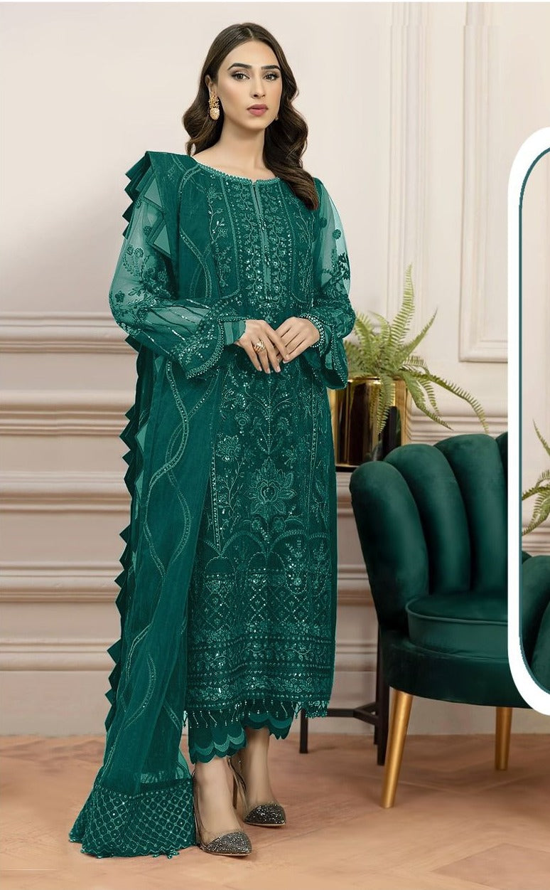 Fepic Rosemeen D 5233 C Georgette With Heavy Embroidery Work Stylish Designer Pakistani Salwar Kameez