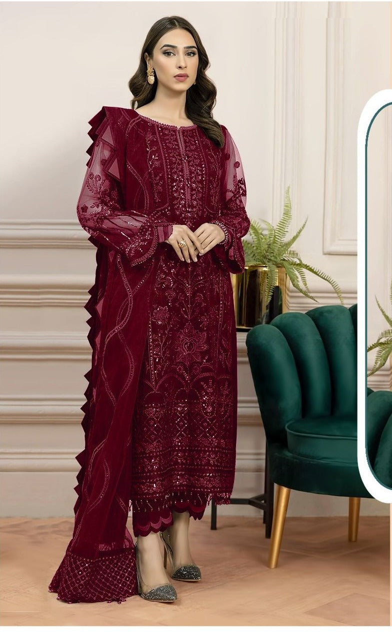 Fepic Rosemeen D 5233 E Georgette With Heavy Embroidery Work Stylish Designer Pakistani Salwar Kameez