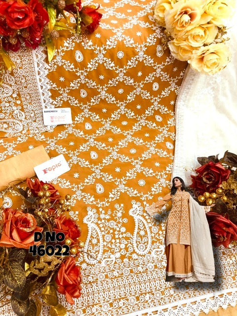 Fepic Rosemeen Image Chikankari Collection Fox Georgette Pakistani Style Party Wear Salwar Suits