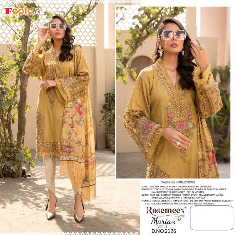 Fepic Rosemeen Maria B Vol 4 Cotton Pakistani Style Embroidered Party Wear Salwar Suits