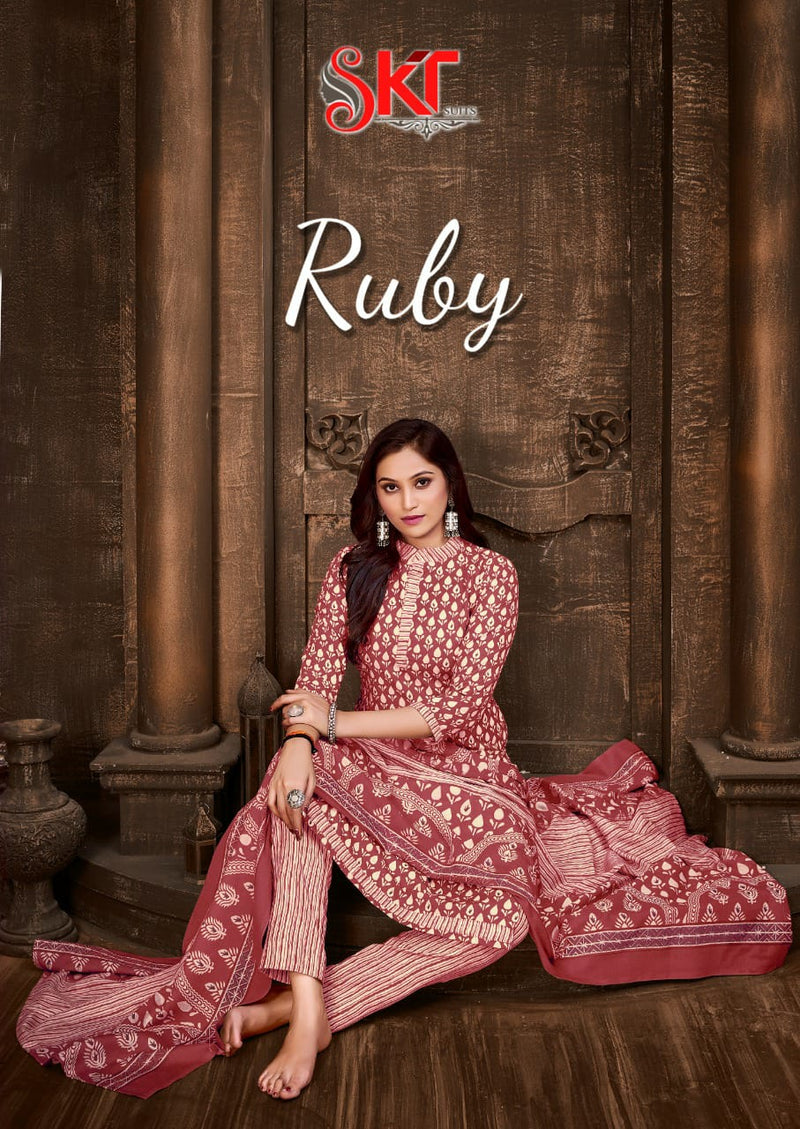 Skt Suits Ruby Soft Cotton Digital Printed Party Wear Salwar Suits