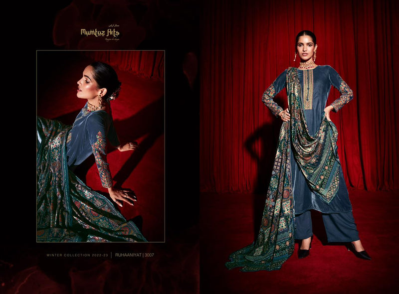 Mumtaz Ruhaaniyat Velvet With Coding Embroidery Work Stylish Designer Party Wear Salwar Kameez