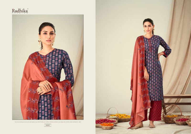 Radhika Fashion Bulbul Viscose Maslin Foil Print Casual Wear Salwar Suit