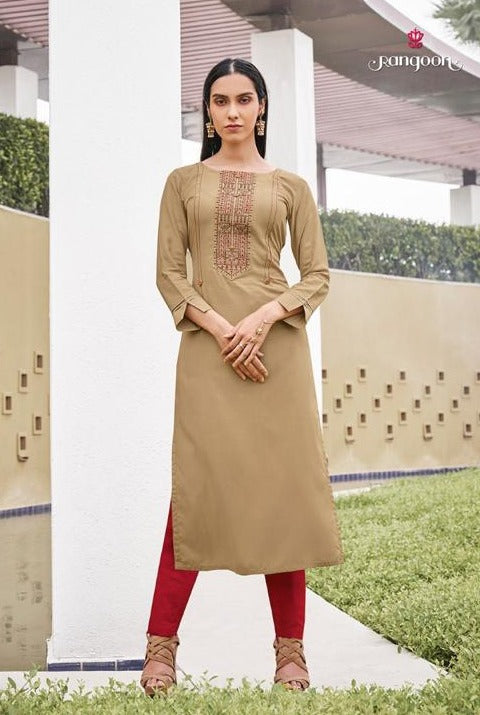 Rangoon Park Vol 3 Rayon With Value Addition Work Kurti