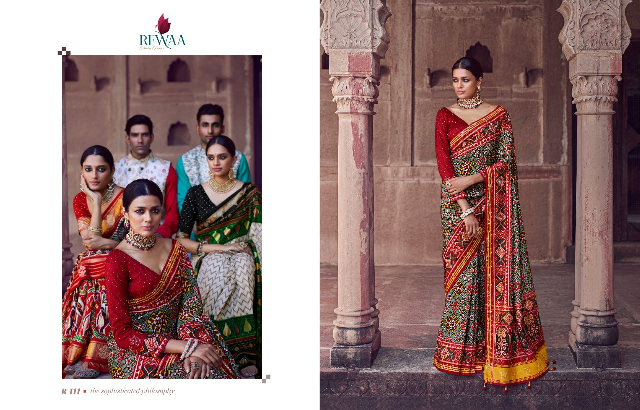 Rewaa Presents Patola Vol 1 Fancy Designer Fancy Party Wear Exclusive Wear Heavy Sarees