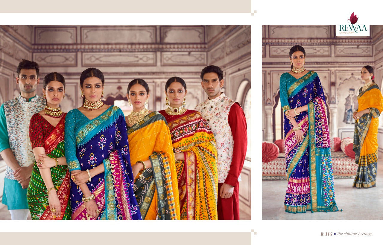 Rewaa Presents Patola Vol 1 Fancy Designer Fancy Party Wear Exclusive Wear Heavy Sarees