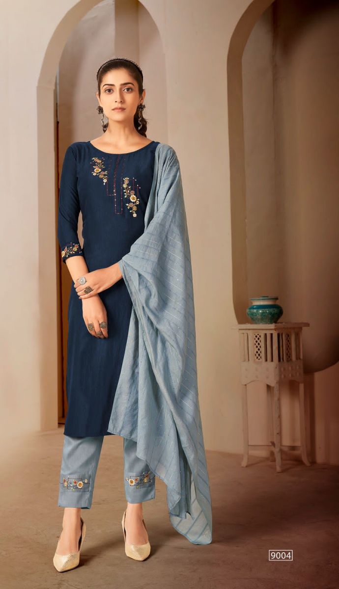 Rijiya Trends Mascara Chinon Silk Fancy Designer Kurti