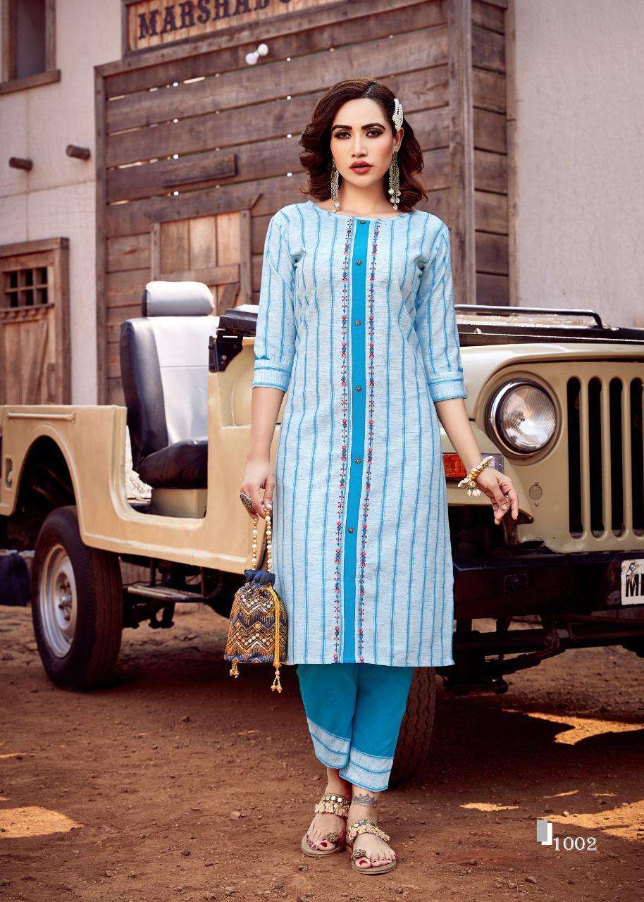 Riya Designer Launch Lime Light Vol 3 Cotton Linen With Hand Work Exclusive Fancy Kurtis