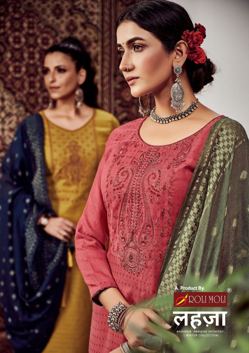 Roli Moli Lahja pashmina Jacquard Exclusive Embroidery Approx Suit