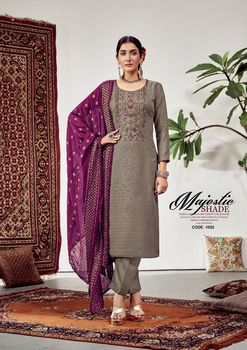 Roli Moli Lahja pashmina Jacquard Exclusive Embroidery Approx Suit