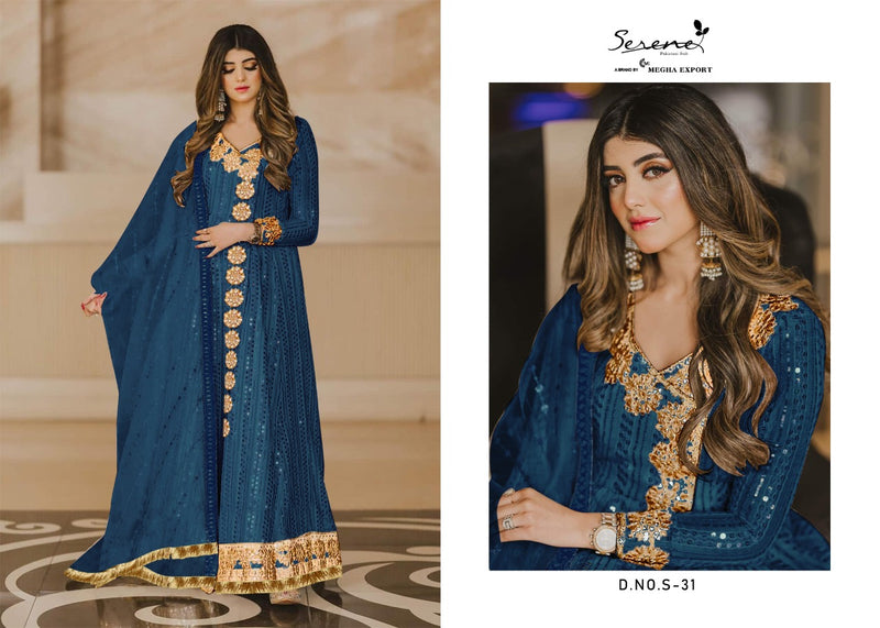 Serene Vol 3 Fox Georgette Designer Pakistani Style Embroidered Salwar Kameez