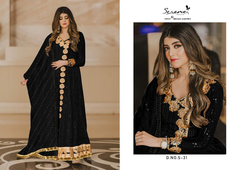 Serene Vol 3 Fox Georgette Designer Pakistani Style Embroidered Salwar Kameez