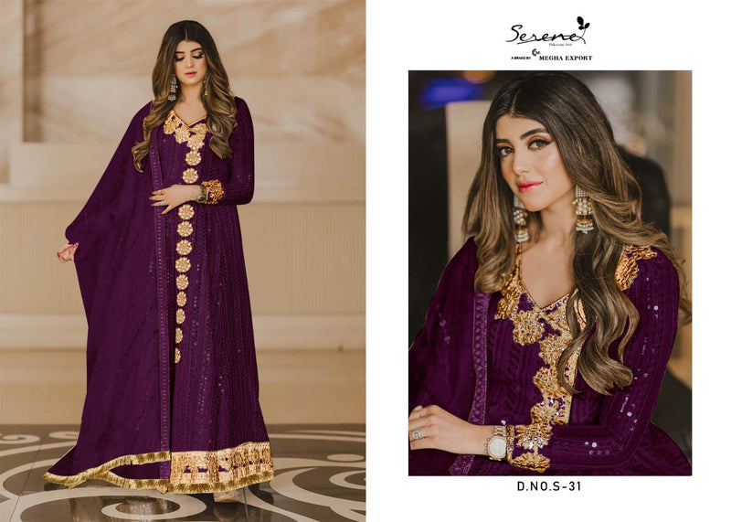 Serene Vol 3 Fox Georgette Designer Pakistani Style Embroidered Salwar Kameez