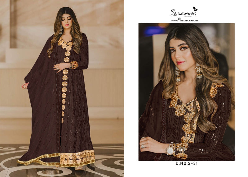 Serene Vol 3 Fox Georgette Designer Pakistani Style Embroidered Salwar Kameez