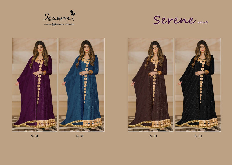 Serene Vol 3 Fox Georgette Designer Pakistani Style Embroidered Salwar Kameez