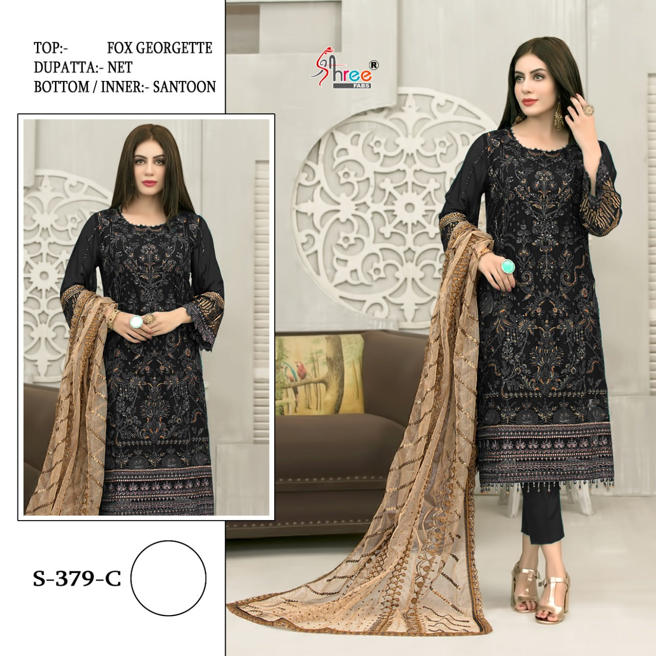 Shree Fabs S 379 C Georgette With Heavy Embroidery Work Stylish Designer Pakistani Party Wear Salwar Kameez