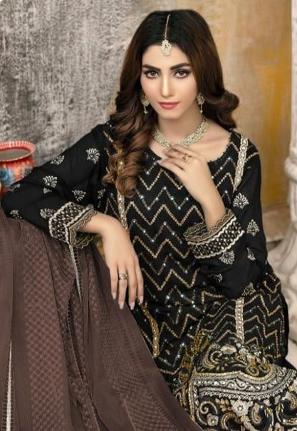 Shree Fab S 410 A And B Fox Georgette Pakistani Style Party Wear Salwar Suits