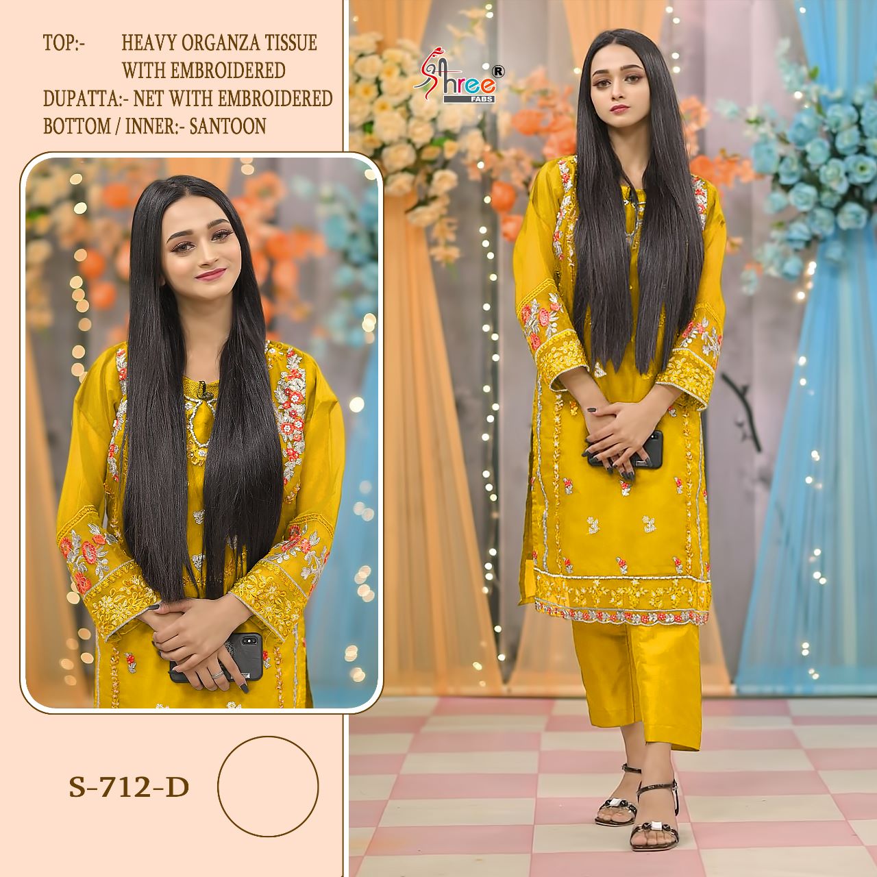 Shree Fabs Dno S 512 Organza With Beautiful Embroidery Work Stylish Designer Pakistani Salwar Kameez