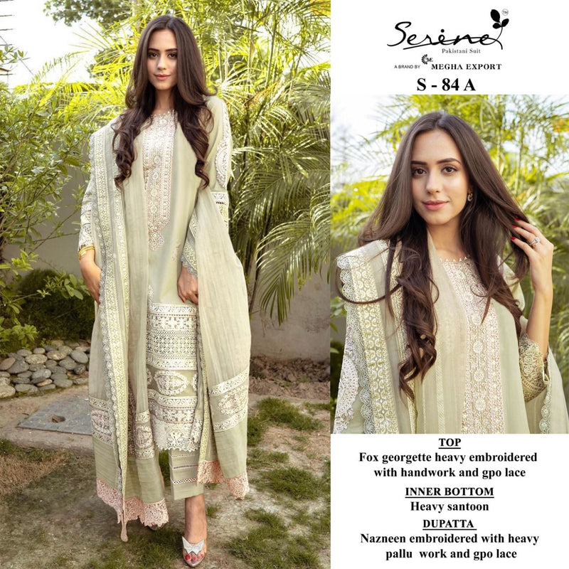 Serine S 84 Georgette With Beautiful Heavy Embroidery Work Stylish Designer Party Wear Salwar Kameez